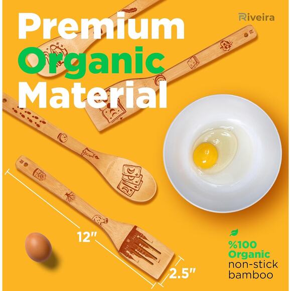 New 6 Piece Riviera Harry Potter Themed Bamboo Kitchen Utensils - Picture 5 of 6